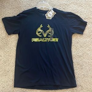 Navy blue real tree T-shirt